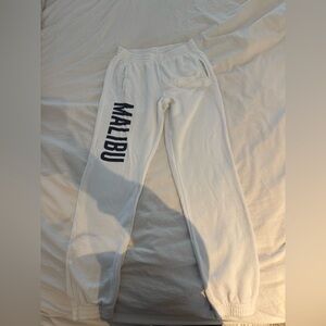 Brandy Melville White Malibu Sweatpants